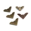 240pcs Antique Brass Iron Book Corner Protectors for Photo Album Scrapbook Journal Decor