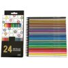 24 Assorted Color Metallic Colored Pencils Black Wooden Drawing Pencils Sketching Pencil Set Art for Adults Sketching Pencil Set for Artists Metallic Colored Wooden Drawing Art for and Shading