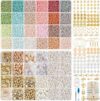 24 Colors Seed Beads Jewelry Making Kit, Pony Beads with Alphabet Charms