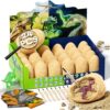 24 Glow in The Dark Dinosaur Eggs, Excavation Kit with Magnifier