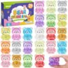 24 Pack Bear Squishy Toys, Glitter Colorful Stress Balls Fidget Toys