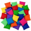 24PCS 1.97x1.97in Nylon Bean Bag Toss Game Mini Bean Bags for Tossing