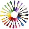 24 Pcs Colorful Embroidery Floss, Cotton Cross Stitch Thread, 26.2 ft / 8 m Friendship Bracelet String, Soft, Colorfast, Non-Repeating Colors, DIY Craft, Hand Embroidery, Sewing Thread