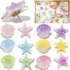 24 Pcs Cute Shell Star Push Pins Decorative Push Pins Colorful Thumb Tacks