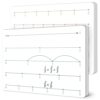 24Pcs Fraction Number Line Double Sided Cardboard for Students Dry Erase Whiteboard Math Fraction Manipulatives Paper Cardboard Fractions Practice for Teacher Teaching Tool Portable Learning 12" x 9"