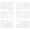 24pcs Geometry Drawing Template Set Pet White Precise Tracing