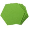 24pcs Hexagon Felt Bulletin Boards Adhesive Wall Tiles for Messages