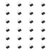 24Pcs Metal Foldback Clip Long Tail Clip Stainless Steel Binder File Paper Clamp for Food Bag Picture File Document Black Binder Clips