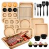 25-Picec Nonstick Baking Pans Set, High-Carbon Steel for Kitchen (Gold)