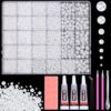 25000pcs Flatback Pearls for Crafting Bedazzling Kit 2/3/4/5/6/8/10mm