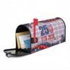 250 Anniversary Mailbox Covers Magnetic Standard Size, Decoraive Seasonal Mailbox Cover Wraps, 4th of July Blue Red Stripes Swirls Holiday Mail Box Covers for Garden Outdoor Decor 18.5"x21.7"