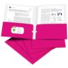 25 Pack Rosered Double‑Pocket Glossy Folders for School, Office & Business