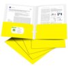 25 Pack Yellow Double‑Pocket Glossy Folders for School, Office & Business