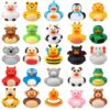 25 Pcs Animal Rubber Ducks, Ducks Bulk with Mesh Carry Bag, Mini Rubber Duckies for Baby Bath Toys, Kids Toddler Summer Pool Toys Birthday Gifts Party Favors