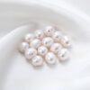 25 Pcs Freshwater Pearl Beads for Jewelry Making, 8-9 mm Real Pearl Beads with 1 mm Hole, Natural White Rice Shaped Loose Pearls for DIY Necklaces, Bracelets, Earrings, Craft Accessories