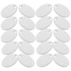 25pcs Stainless Steel Oval Engraving Metal Keychain Blanks