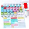 265 Phonics Magnetic Letter Tiles, Magnetic Phonics Kit, ABC Letters with Erasable Marker, Word-Building Folder with Dry Erase Board, Storage Case & Blank Tiles, Preschool Pre k Classroom Materials