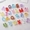 26Pcs Bubble Letter Beads,Random Colors Chunky Letter Beads for DIY Charm.