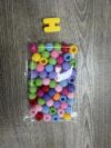 26pcs Large Letters Beads H with Acrylic Round Bead