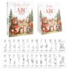 28 Pcs Baby First ABC Book Baby Shower Activity Keepsake Game, ABC Coloring Guest Book Alphabet 26 Alphabet A to Z Coloring Card, Interactive Guest Sign-in Memory Game for Celebration (Style C)