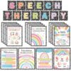 29Pcs Speech Therapy Posters for Language Pathologist Bulletin Board Decorations Composition Notebook Classroom Decor Speech Therapy Wall Art for Back to School Classroom Office Home Wall Decor