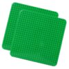 2 Baseplates for Large Blocks, Baseboard Compatible with Duplo & Mega, Learning and Educational Building Toy for Toddlers (15 x 15 Inch,Green)