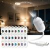 2 in 1 Holographic Night Light Projector USB Light Projector with Adjustable Brightness,360° Adjustable, USB Powered, Starry Sky Planetarium, Gift for Adult,24 Films