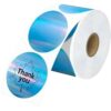 2 Inch Round Holographic Blue Thermal Labels 400 Labels/Direct Thermal Printer Stickers for Logo Thanks Card Qr Code Name/Price Tag Address