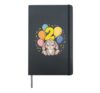 2nd Birthday Children's Birthday Rabbit Hardcover Journal, Black