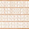 2 Pack - 2 Inch Letter Stencils Set, Letters and Numbers Alphabet Template