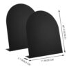 2 Pack 11x12 Inch Black Arched Metal Magnetic Display Board with Stand