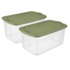 2 Pack 120 Quart Extra Large Clear Plastic Storage Bins with Lids