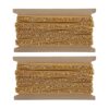 2 Pack 5 Yard Self Adhesive Rhinestone Ribbon Rolls 1.5cm Wide Cuttable Crystal Trim Tape for DIY Craft Wedding Decor