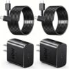 2Pack 60W USB C Super Fast Charger 10FT Type-C Android iPhone Fast Charging