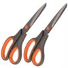 2 Pack 8 Inch Office Scissors, Non-stick Stainless Steel Craft Shears With Comfort Grip, All-purpose Paper Scissors For Home Office School Crafting