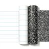 2 Pack Bulletin Board Roll, 15.7" x 20ft, Blue Lined & Black Composition
