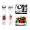 2 Pack Clip Stapler with 100 Metal Clips, Reusable Paper Fastener，D