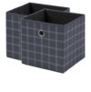 2 Pack Collapsible Fabric Cube Storage Bin With Handle, Gray Windowpane Organizer For Closet, Shelf, Bedroom, Laundry Room And Home Storage