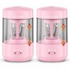 2 Pack Electric Pencil Sharpener for Classroom, Fully Automatic, LightPink