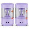2 Pack Electric Pencil Sharpener for Classroom, Fully Automatic, Purple