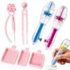 2 Pack Fuse Bead Pen 3 Sorting Trays, 2.6mm Pressfor Mini Perler Beads