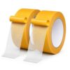 2 Pack Heavy Duty Mesh Double Sided Tape, High Tack Waterproof Double Sided Adhesive Tape for Mounting, 0.8 in × 65.6 ft