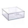 2‑Pack Large Clear Glossy Pull‑Out Closet Drawers, BPA‑Free PET Plastic Stackable Storage Organizers 14" x 13.78" x 5.5", for Shoes Accessories Toys Pantry Household Organization