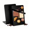 2 Pack Magnetic Bulletin Board,Metal Magnetic Bulletin Board,Tabletop Memo Display Board,Magnet Display Stand for Office Home Kitchen School (Black, 7.9 x 5.3 Inch)