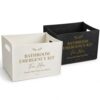 2 Pack Wedding Bathroom Emergency Kit Baskets, 12.6 in Felt Bins