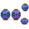 2PC 3D Printed Fidget Toys, Rotating Pop Up Stress Ball, Fun Fidget Spinner