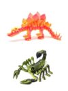 2PC 3D Printed Movable Stegosaurus & Scorpion Skeleton Models, 22CM+21CM