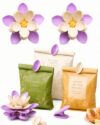 2 Pc Roland Purple Chip Clips,2 Flower Magnetic Bases with 20 Bag Clips.