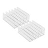 2Pcs Acrylic Desktop File Rack Mail Sorter with Heavy-Duty Compartments for Document Storage - for Office & Home Use