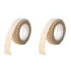 2Pcs Beige 2 Yards Self-Adhesive Lace Washi Tape – Cotton Fabric Ribbon Trim, Decorative Sticky Tape for DIY Crafts, Scrapbook, Card Making, Wedding Album, and Embellishment Projects, Ribbons